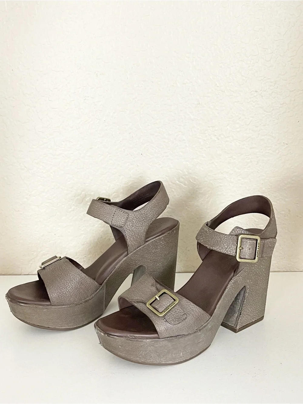 Kork-Ease Kenora Platform Sandals in gray brown
